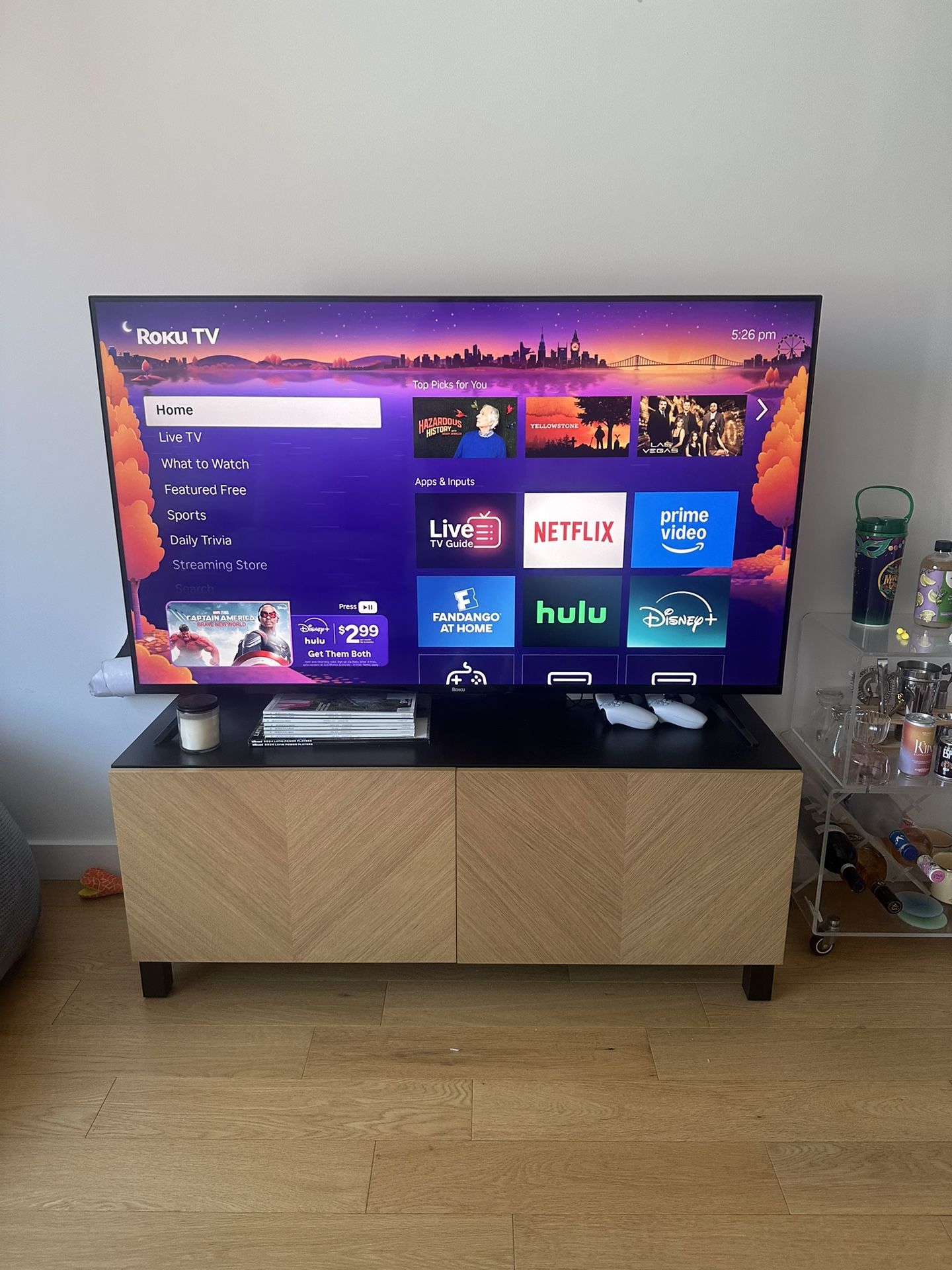 IKEA TV CONSOLE - Black, Wood