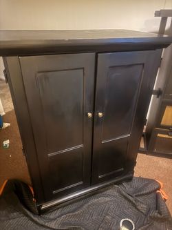 Solid Wood Riverside Entertainment Cabinet / Armoire – Heavy & High Quality
