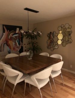 White Dining Chairs (6)