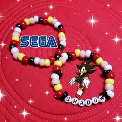 Sonic: Shadow The Hedgehog Bracelet Set (Handmade)