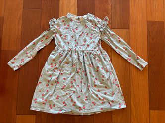 Hanna Andersson Holiday Ruffle Shoulder Sleeve Dress - Size 12