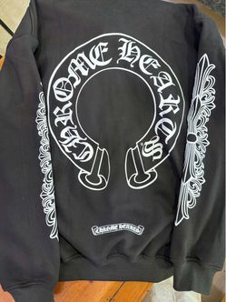 Chrome heart zip hoodie L
