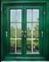 Green Wooden Window Frame