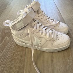 Nike CD7782-601 Pink White High Top Mesh Unisex Kids Athletic Sneakers 