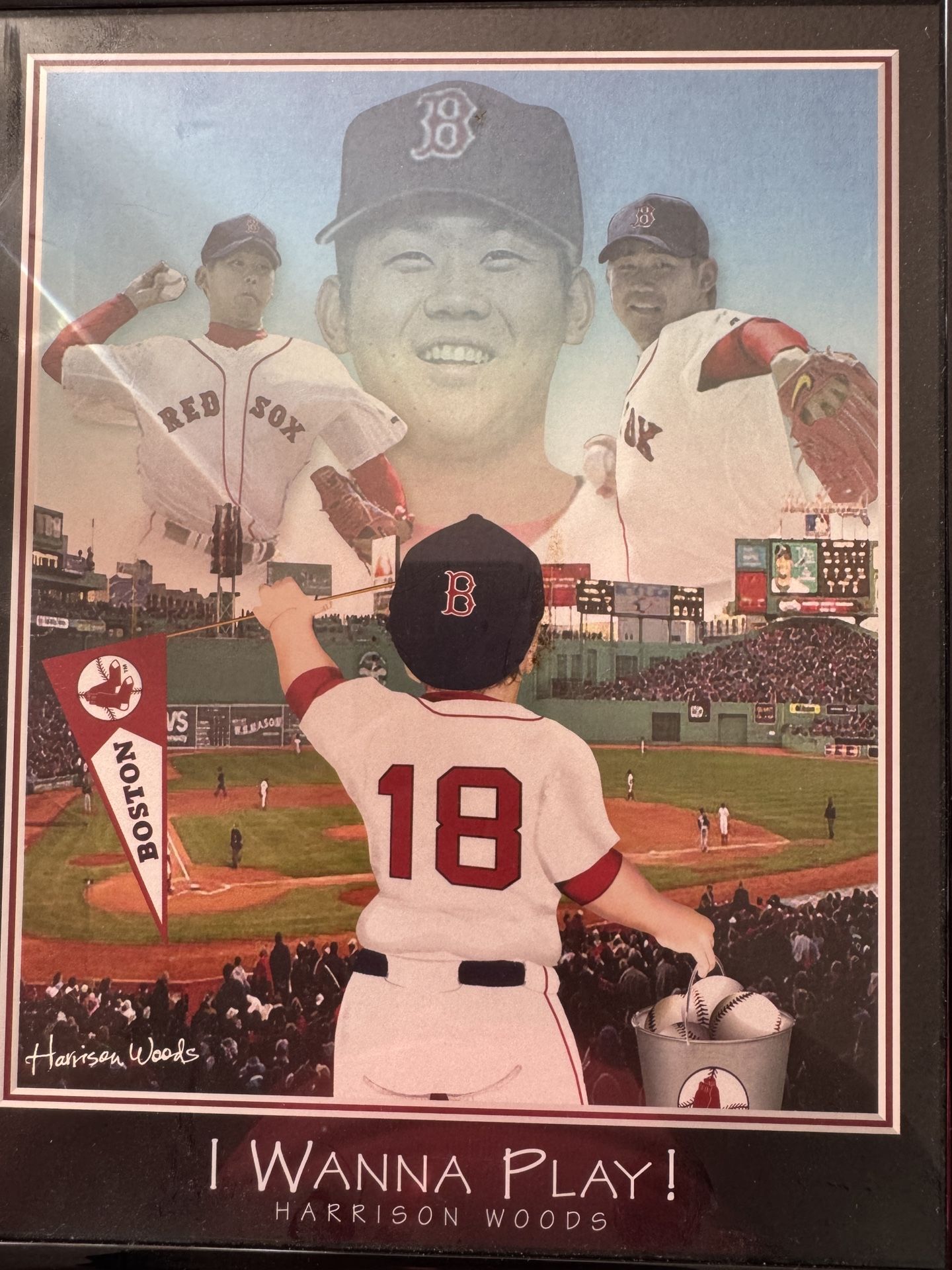 Framed Daisuke Matsuzaka 8x10