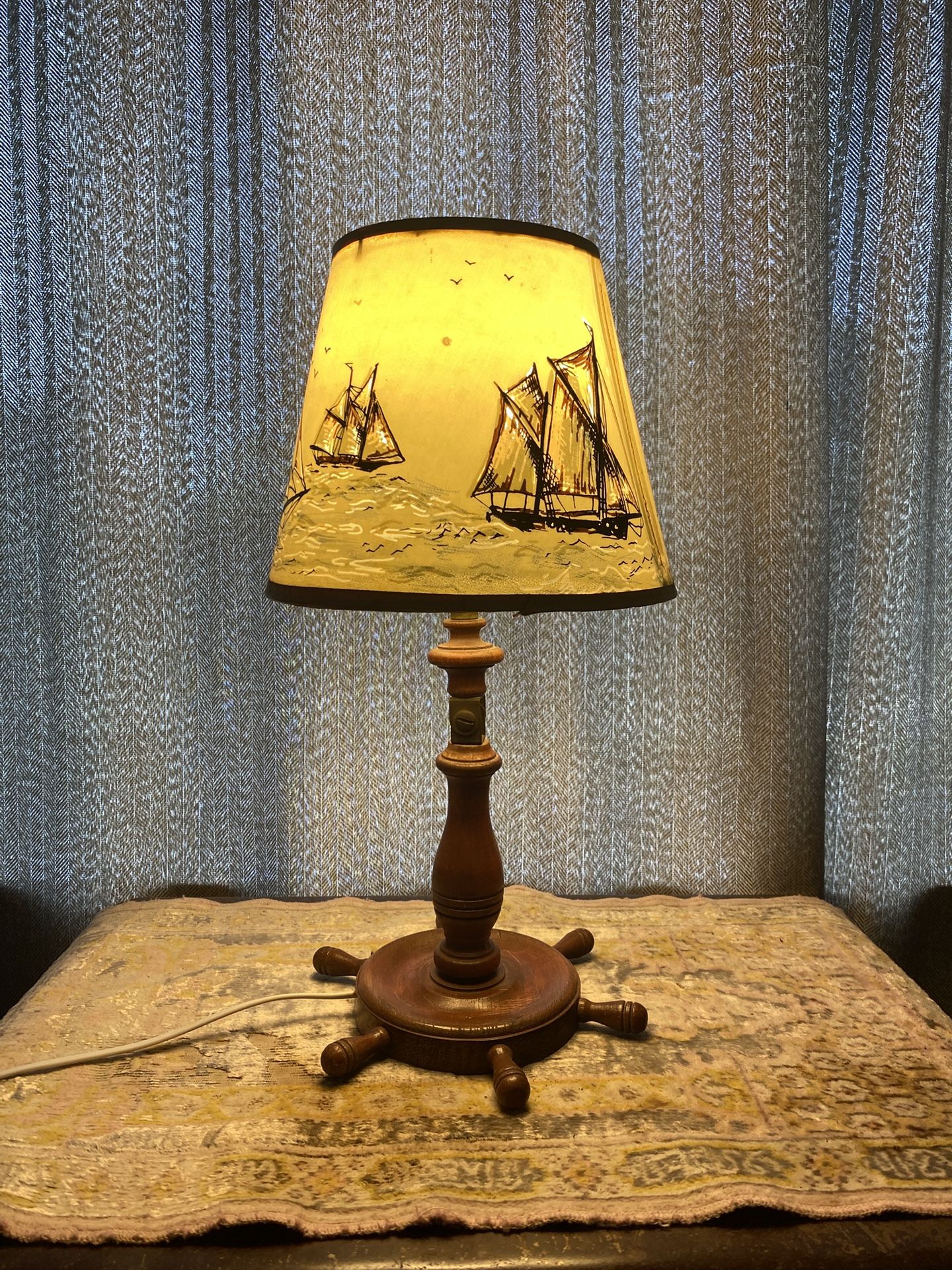 Antique Nautical Table Lamp (professionally Rewired)