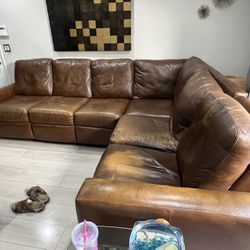 Free Leather Sectional