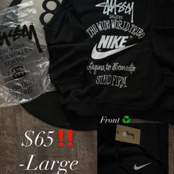 Black Stussy Nike Hoodie 