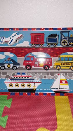 Transportation wooden puzzle