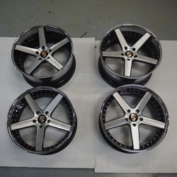 21" Vellano Vuh 3 Piece Forged 5 Spoke Rims Wheels Fits Porsche 911 Turbo