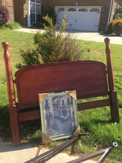 Headboard with rail frame