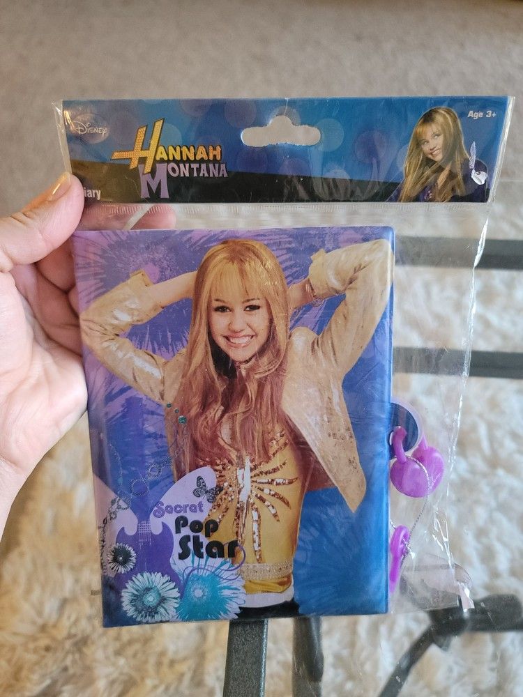 Disney Secret Pop Star Hannah Montana Diary Notebook Journal With Lock And Key