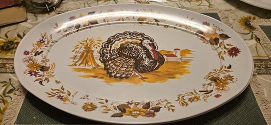 Vintage Melamine Turkey Platter