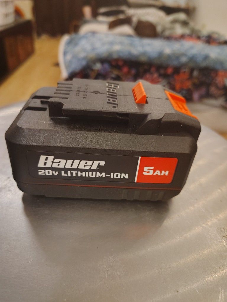 Brand New Bauer 1907C-B 20 V 5 AH Lithium-battery Pack