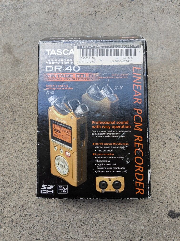 Tascam Dr-40 Digital Recorder Gold