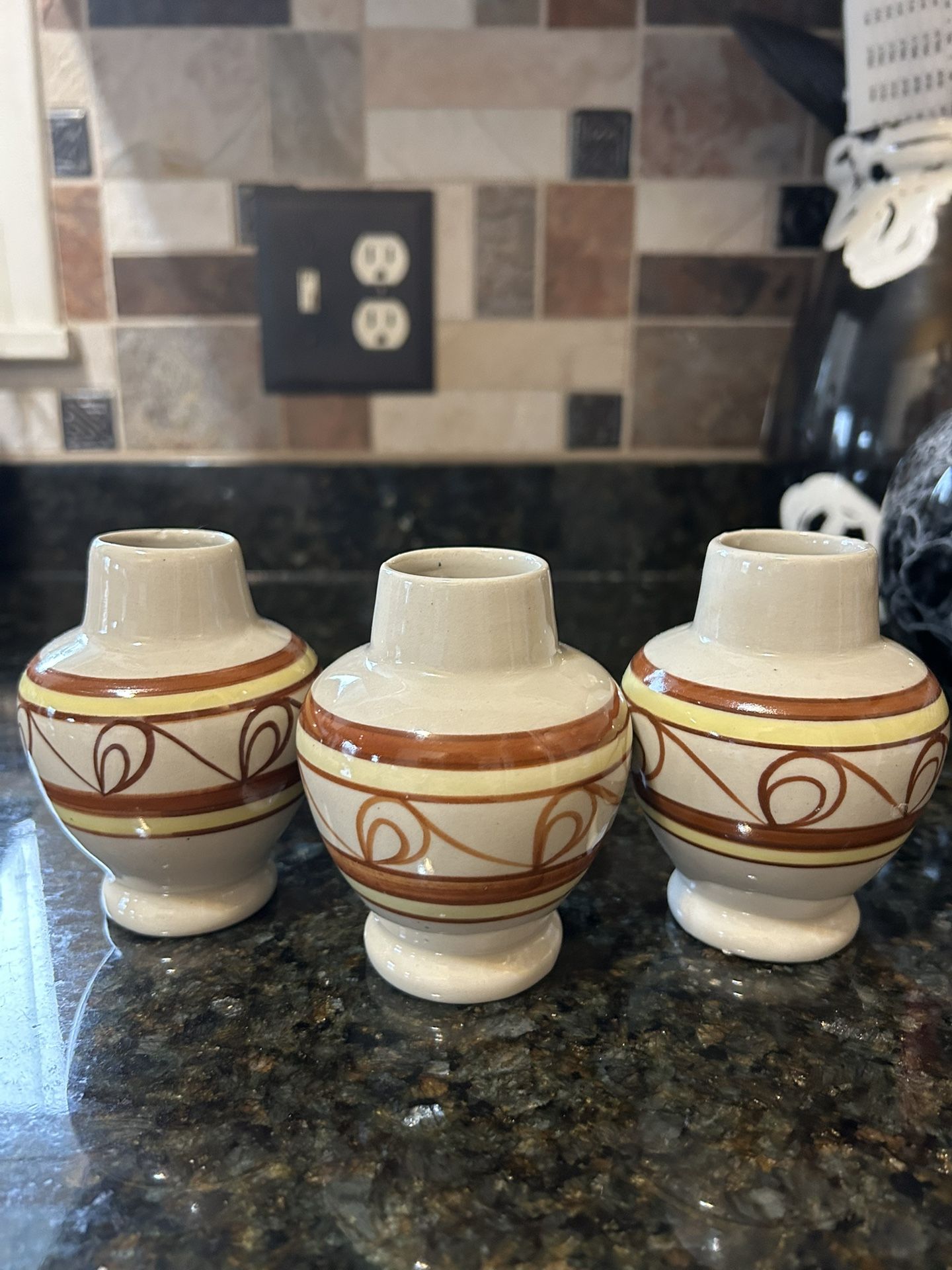 MCM Mini Glazed Pottery Vases