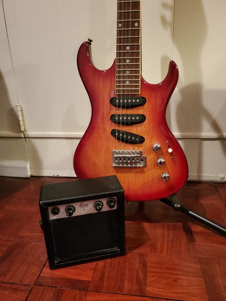 Electric Guitar Package with Amplifier, Strap & Picks