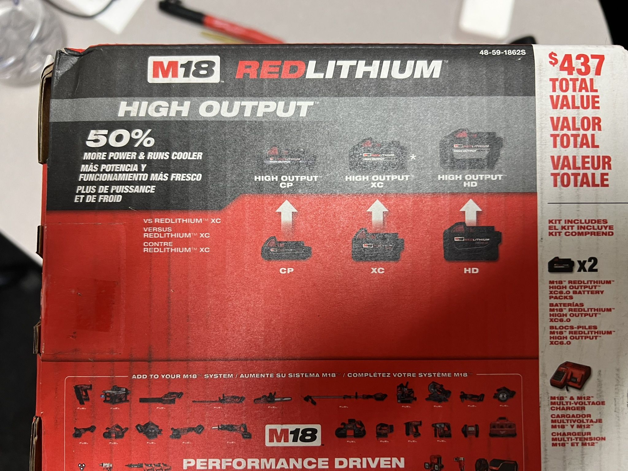 Milwaukee M18 XC High Output Batteries And Charger Kit