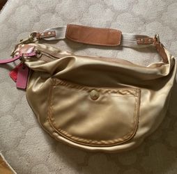Gold coach BoHo bag