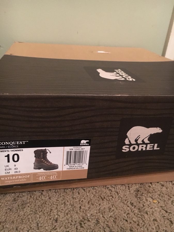 Sorel Snowboots. Men’s size 10. Brand new! Worth $200!!