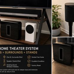 Sonos Home Theater Bundle – Dual Subs + Surrounds + Stands
