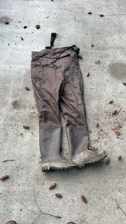 Brown Hip Waders with Rubber Boots