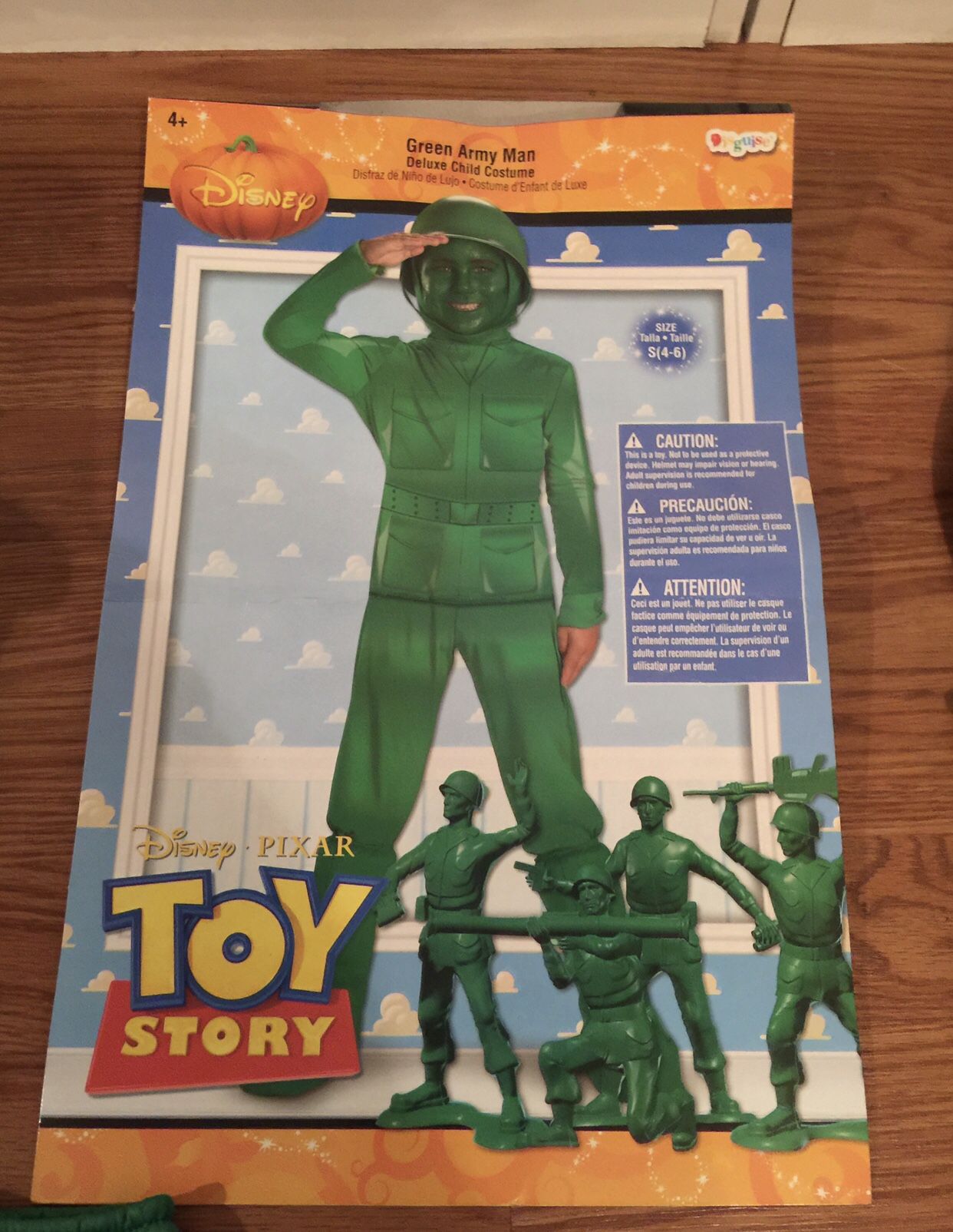Toy story army man halloween costume size 4-6