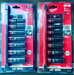 Milwaukee Shockwave 3/8" Drive Impact Socket Sets