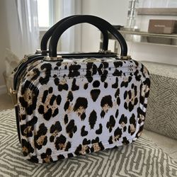 Brand New Cosmetic Case, Animal Print, With Removable Shoulder Strap Included 