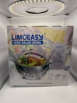 LIMOEASY Iced Salad Bowl (4.5 Qt)
