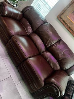 Brown Leather Couches