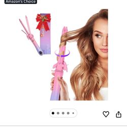 Automatic Rotating 2 in 1 Curler & Straightener - Temperatures Adjustable, 30s Fast Pre-Heating, 30MIN Smart Power Off, Special Clamp Design to Preven