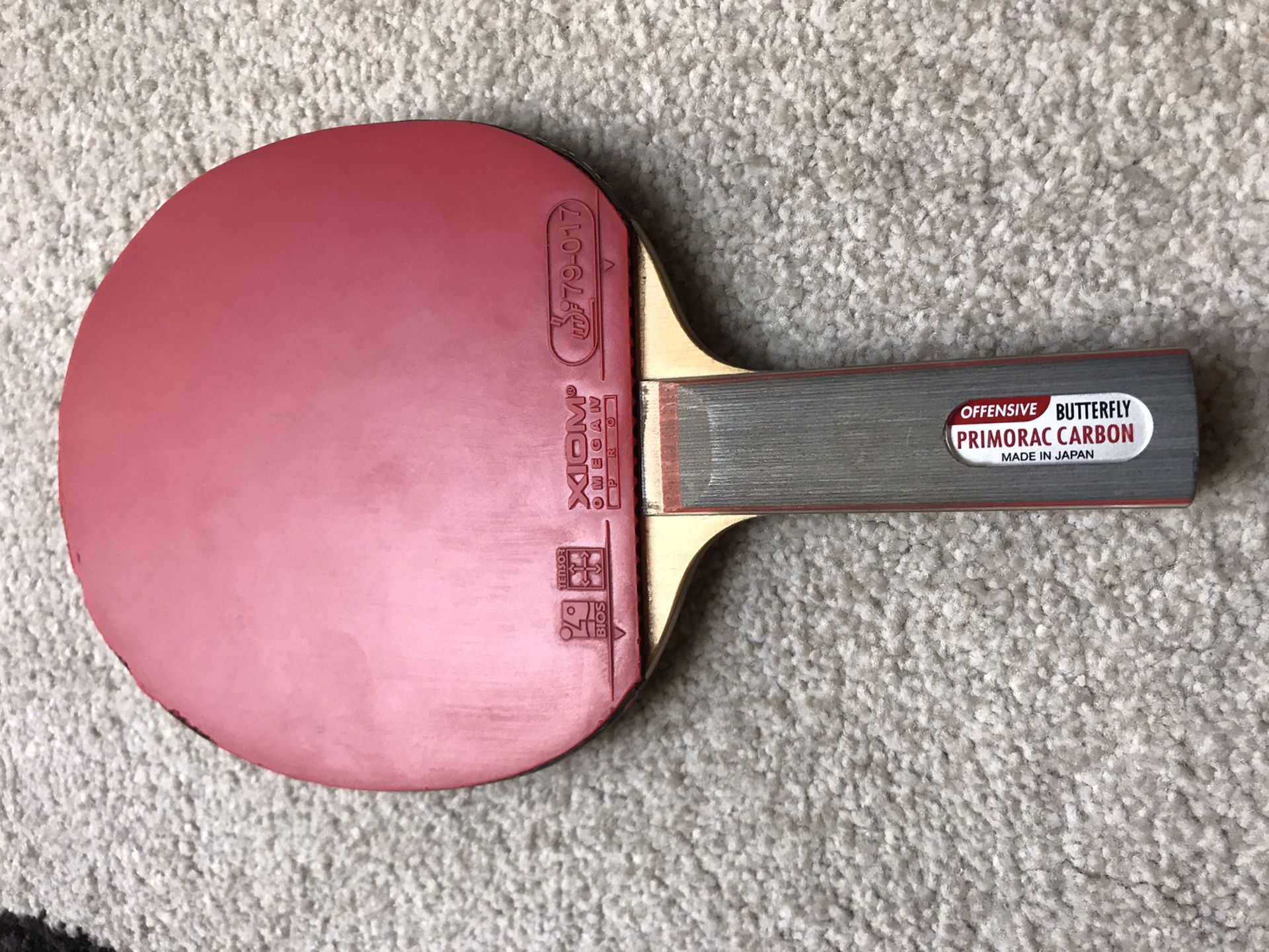 Butterfly Primorac Carbon, pro table tennis racket.