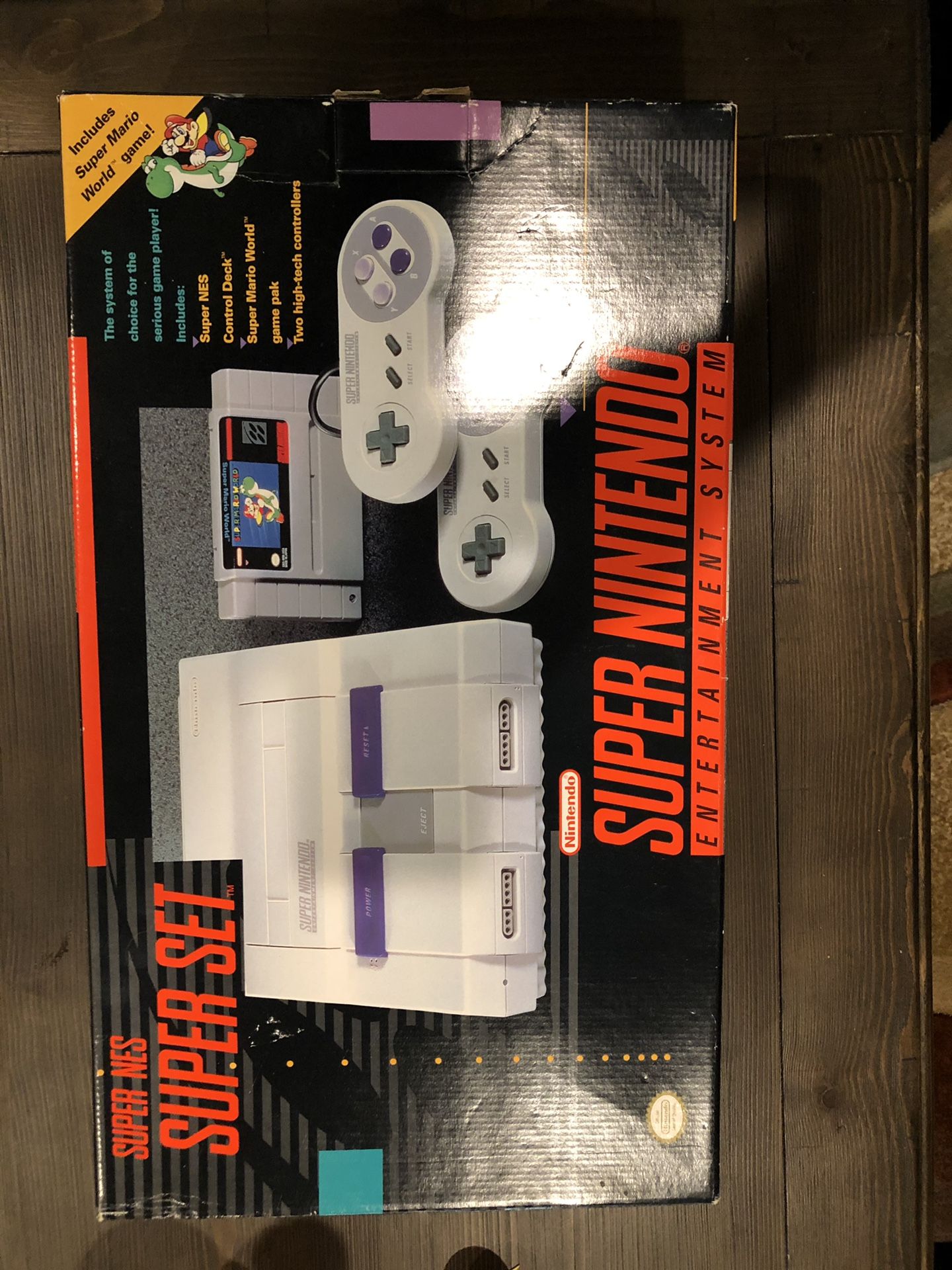 Super Nintendo with used game