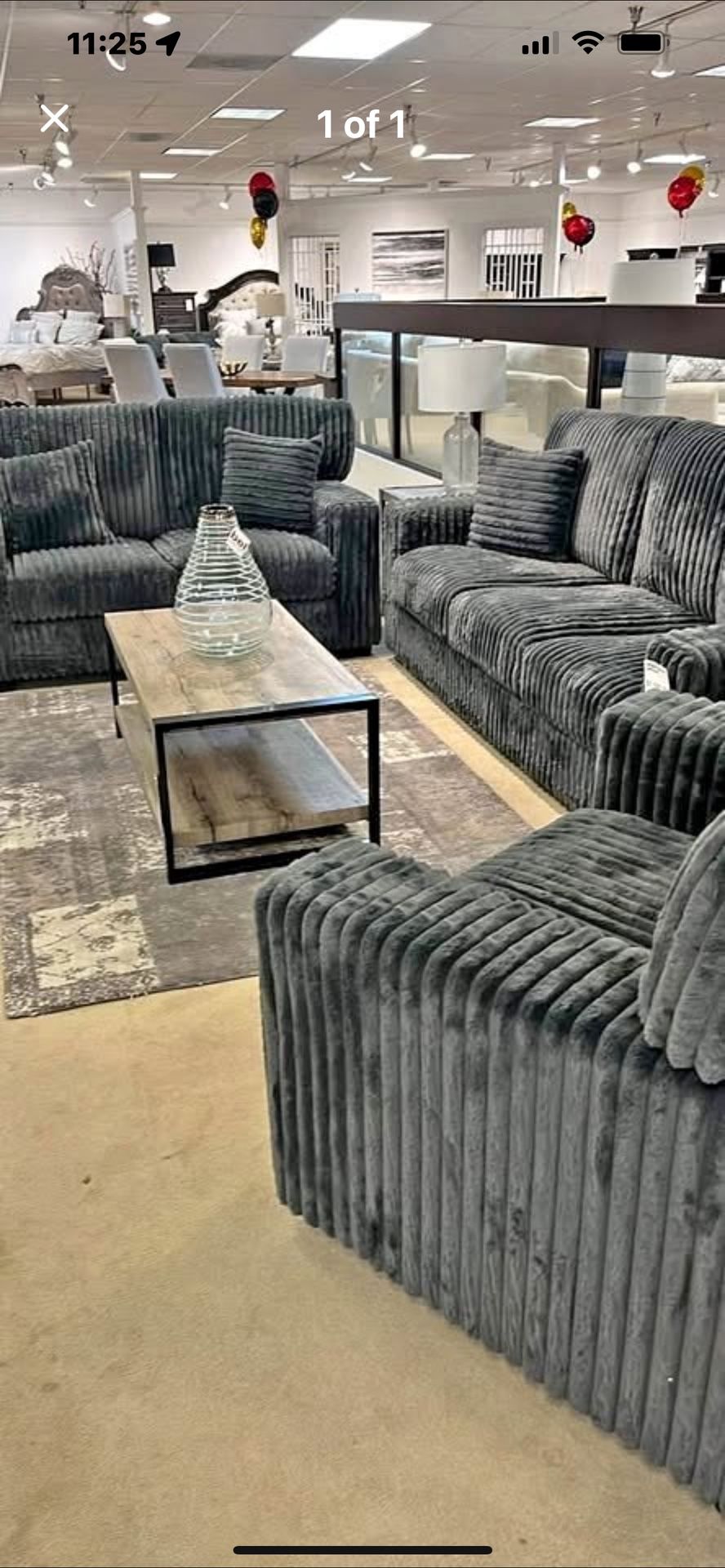 Corduroy Sofa + Loveseat + Chair 🪑 Set.  Same Day Delivery 🚚 Service 