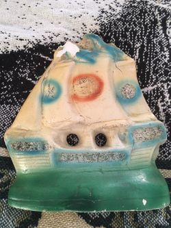 Handmade Ceramic Ship $20