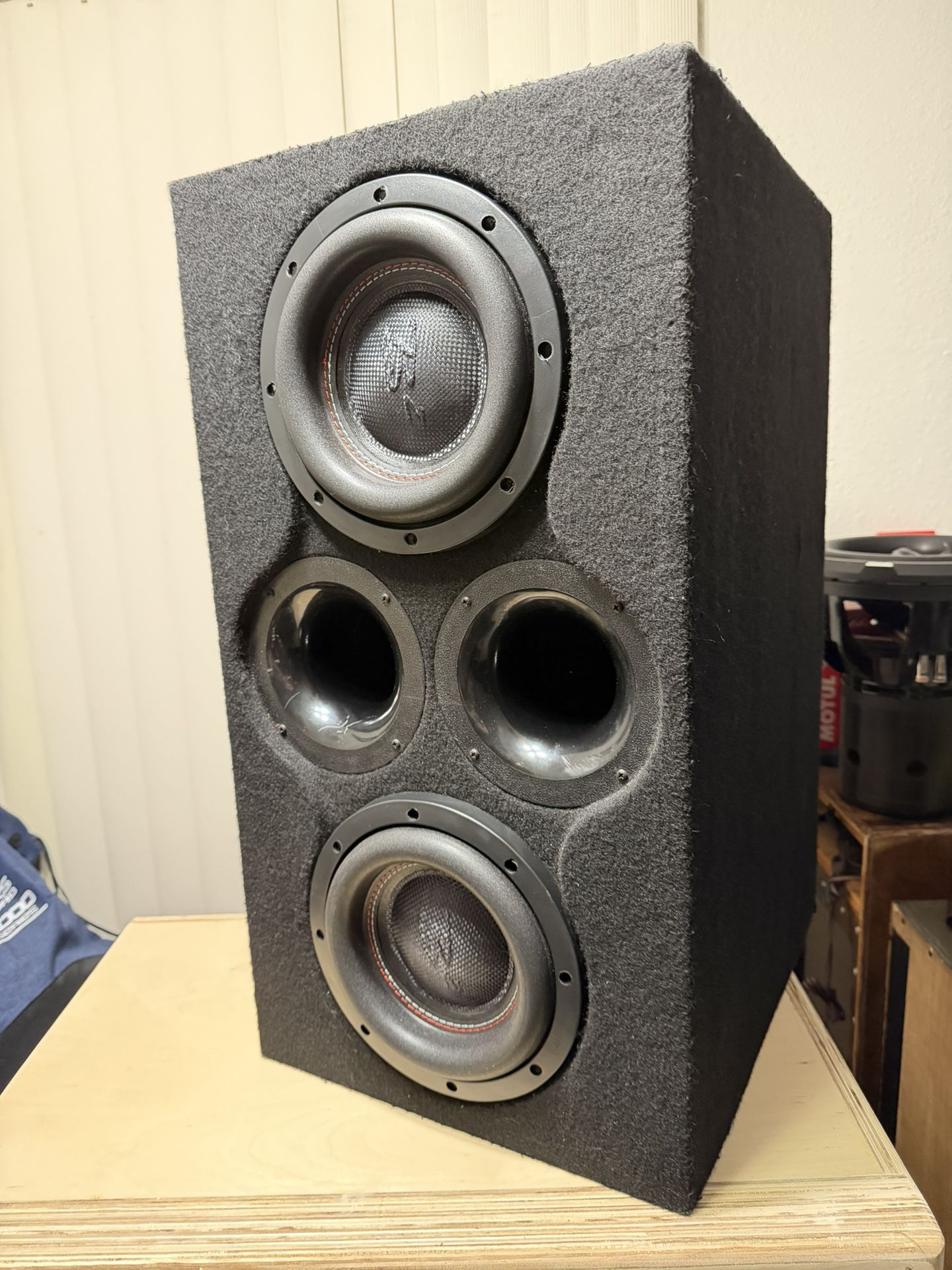 B2 Audio Rage 8” & Custom ported Box Sundown Rockford Dc JLW7 W7 Kicker Ruthless