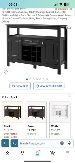 Kitchen Buffet Storage Cabinet / Wine Rack