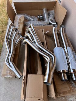 Speed engineering long tube headers and dual exhaust system