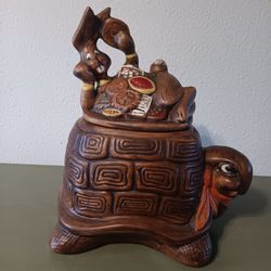 Vintage California Originals Tortoise & Hare Cookie Jar