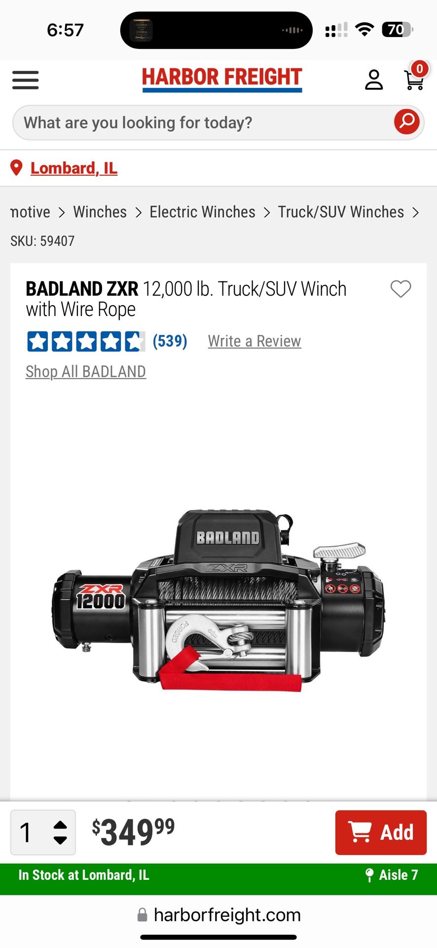 12,000 Winch