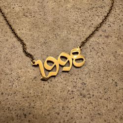 1998 Necklace, 18K Gold Plated