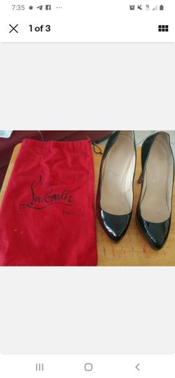 Authentic Genuine 100% Christian Louboutin Black Patent Leather Shoes (size 39)