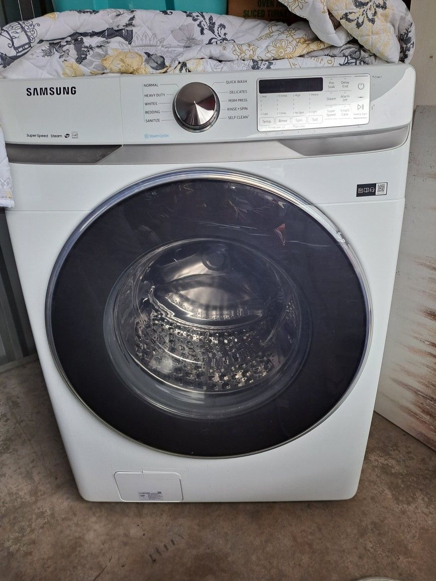 Samsung, Washer and Dryer, White