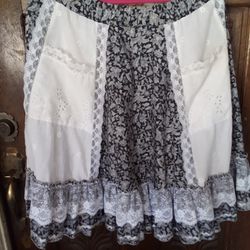 Boho Cotton And Lace Skirt Size Women's L/XL