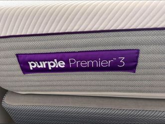 (ACCEPTING REASONABLE OFFERS)Purple Premier 3 Mattress/box springs and bed rail