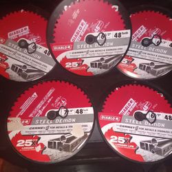 (5) Diablo 61/2 Inch 48 Teeth STEEL DEMON SAW BLADES
