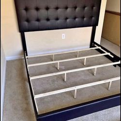 Queen & King Upholstered Bed Frame – New in Box