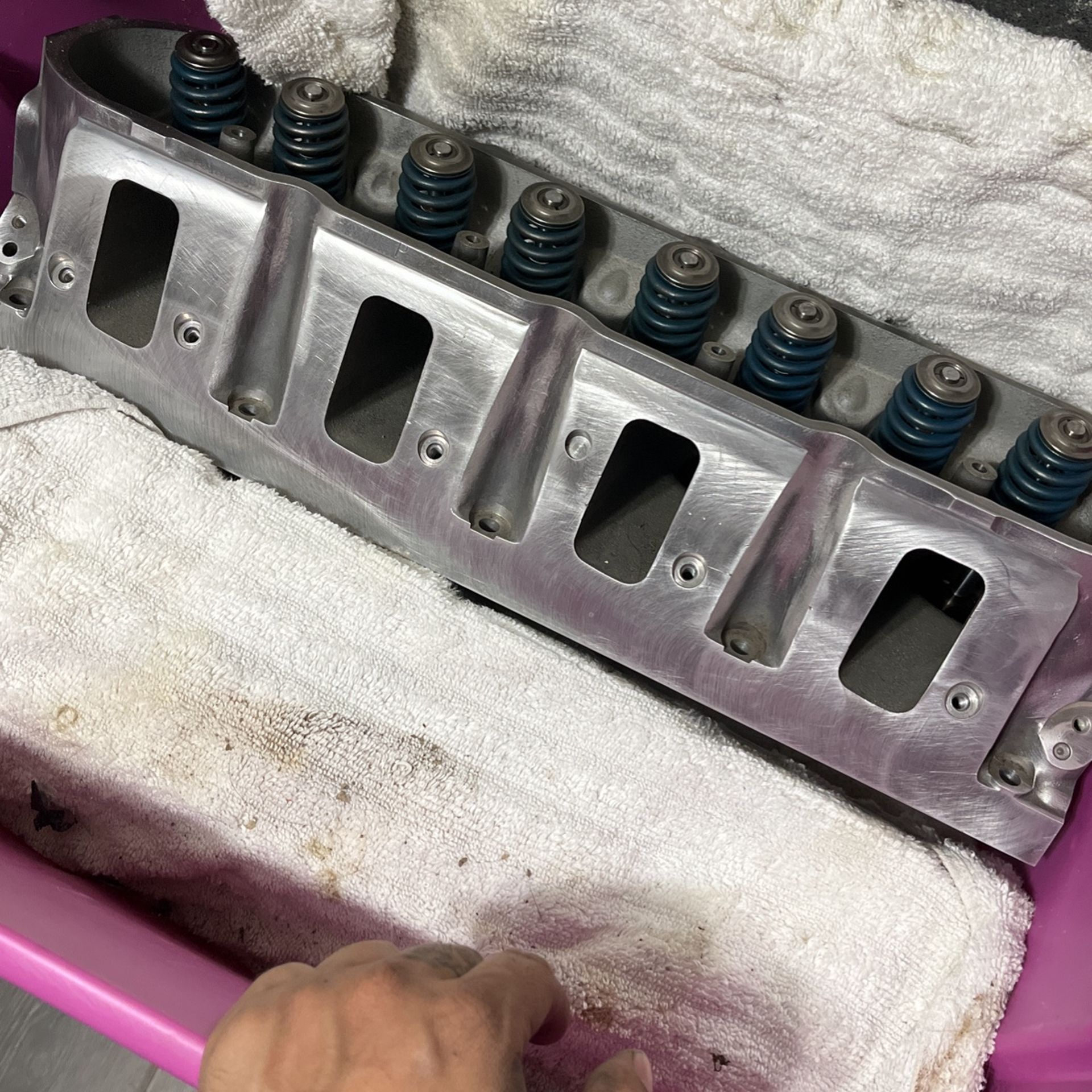 Ls Heads Square Port Fresh From Machine Shop