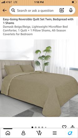 Twin Size Quilt Beige